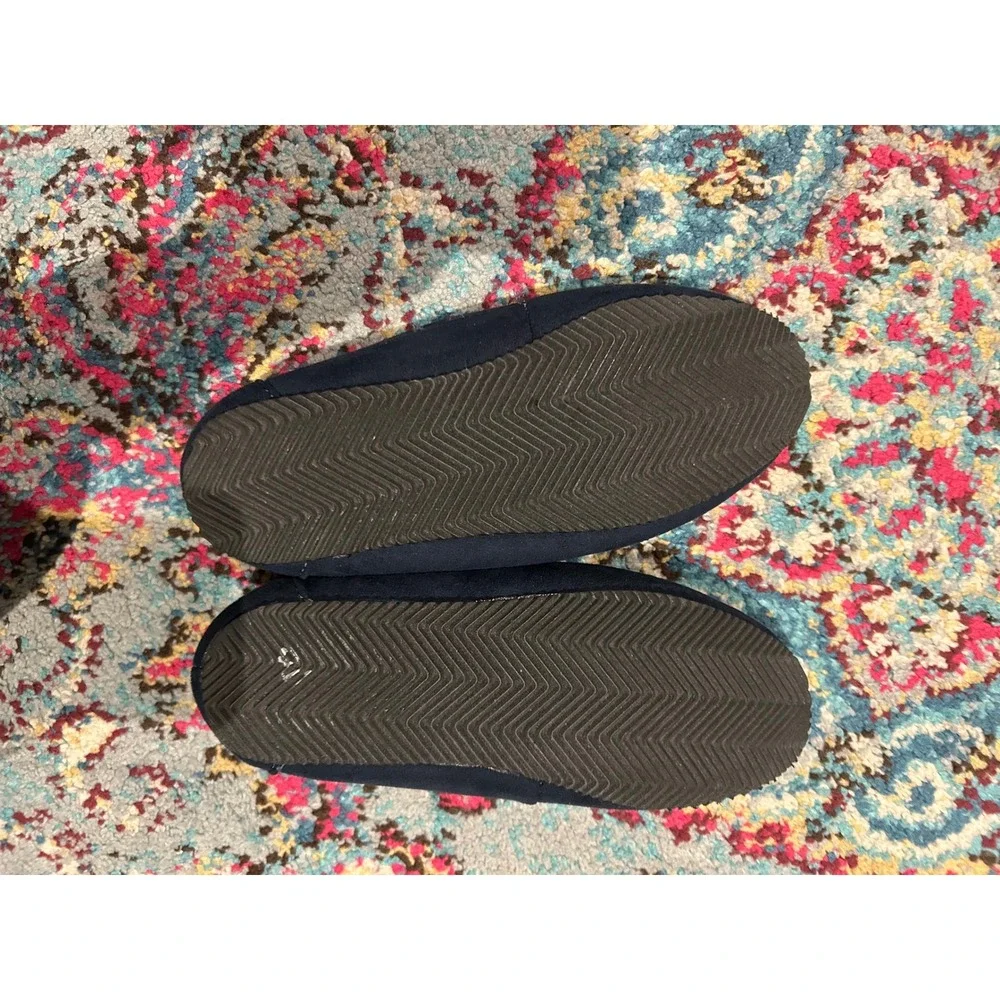 Polo Ralph Lauren Kids‎ Navy Blue Skiing Polo Bear Slippers Moccasins Size 4
